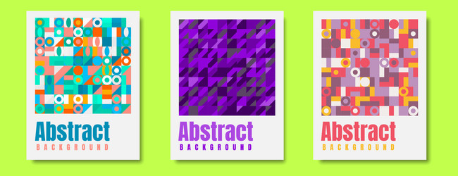 template with abstract geometric shapes vector image