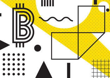 typography horizontal banner for blockchain vector image
