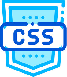 Coding language css system thin line icon vector