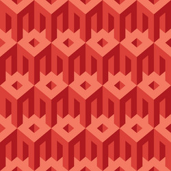 geometric seamless pattern with simple 3d elements vector image