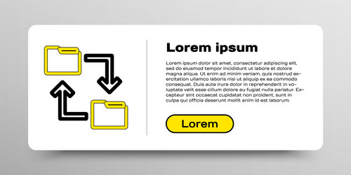 line cloud storage text document folder icon vector image
