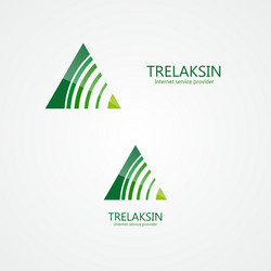 logo combination of a triangle and signal vector image