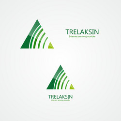 logo combination of a triangle and signal vector