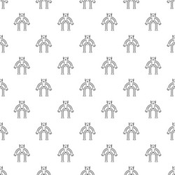 robot monkey pattern seamless vector image