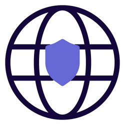 browser with global security features vector image
