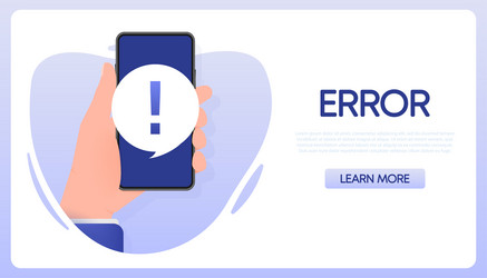 error smartphone icon message notification vector image