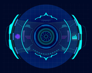 Futuristic Heads-Up Display Camera Interface vector image
