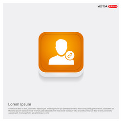 Link attach user icon vector