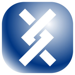 overlapping intersecting knotted lines icon vector image