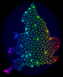 polygonal network spectrum mesh map vector image