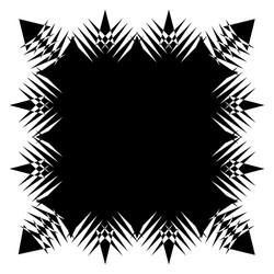 square element with zig-zag criss-cross vector image