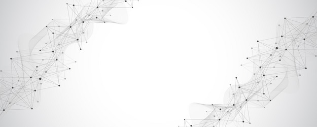 abstract dynamic motion lines and dots connection vector image