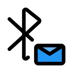bluetooth used to send text messages vector image