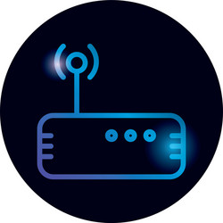 isolated wifi machine gradient style icon vector image