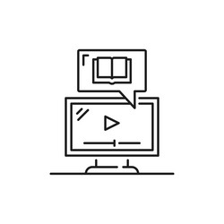 online education encyclopedia on computer display vector image