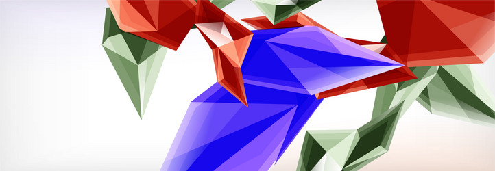 3d triangles and pyramids abstract vector image