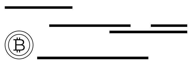 minimalist bitcoin concept with lines representing vector image