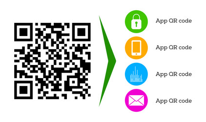 modern qr code for mobile app downloading vector