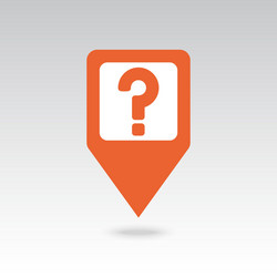 question mark pin map icon pointer markers vector image