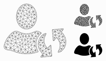 refresh mesh carcass model and triangle vector image