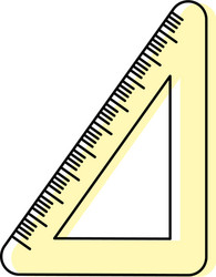 School triangle ruler object design vector