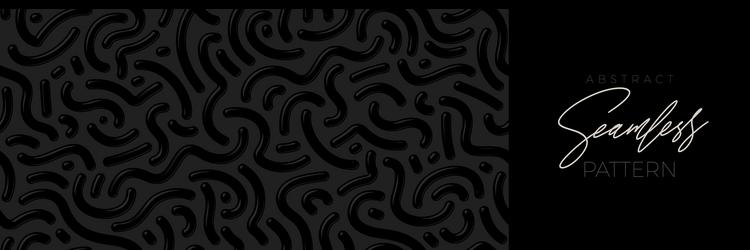seamless pattern with squiggle bold lines vector image