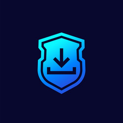 secure download icon for web and apps vector image