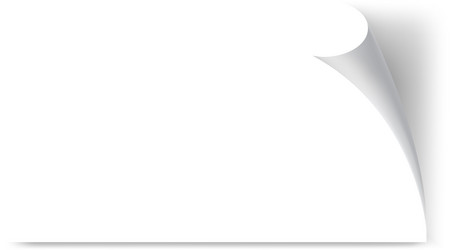 white sheet of paper with curled corner creating vector image