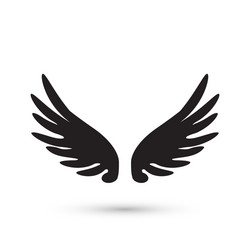 Angel wings icon vector