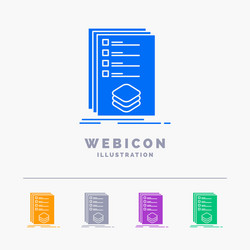 categories check list listing mark 5 color glyph vector image