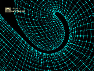 3d connection structure futuristic technology vector image