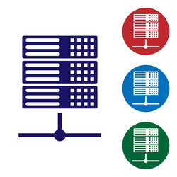 blue server data web hosting icon isolated vector image