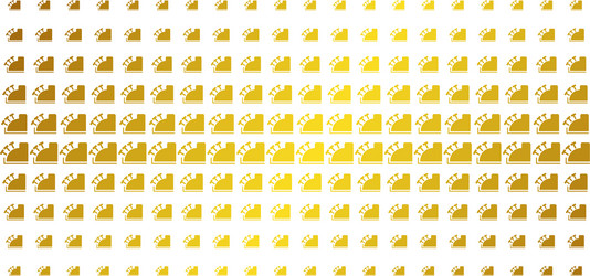 cash register golden halftone array vector image
