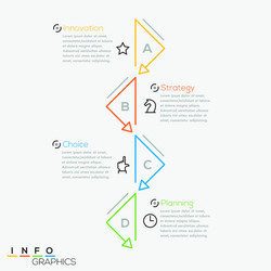 thin line minimal arrow business cycle template vector