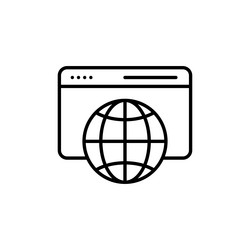 website ui design icon isolated on white vector image