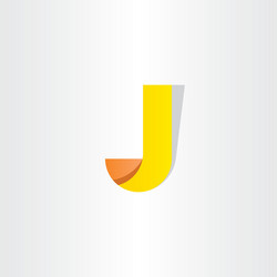 Yellow letter j symbol design logo vector