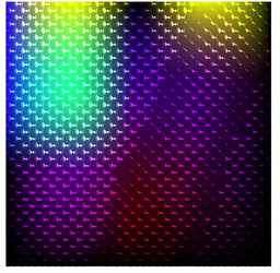 abstract background colorful lights on black vector image