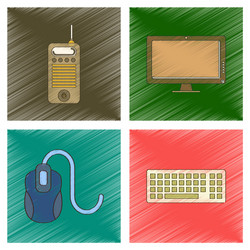 assembly flat shading style icon office computer vector image