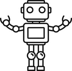 bot robot icon outline style vector