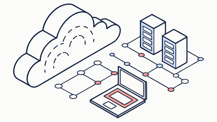 cloud computing network infrastructure data vector image