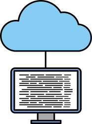 cloud computing programming and coding software vector image