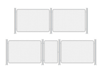 Fence wire metal chain link prison barrier vector