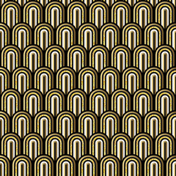 Seamless gold white and black simple art deco wave vector