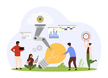 tech insight innovation development by tiny vector image