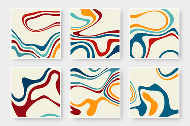 Abstract multicolored waves on a colored vector