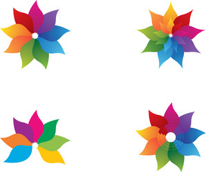 Colorful leaf logo Royalty Free Vector Image - VectorStock