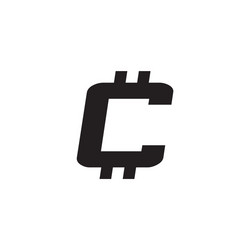 Crypto c icon symbol design vector