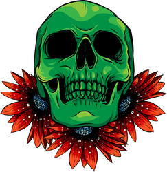 human skull digital draw Vector Image