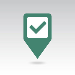 check pin map icon pointer markers vector image