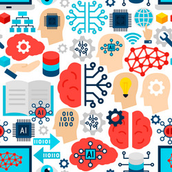 machine learning seamless pattern vector image